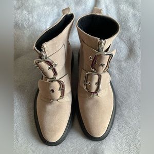 ASOS Beige Suede Boots, Size 9